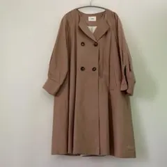 ベージュ ダブルブレスト トレンチコート【MURUA】ムルーア