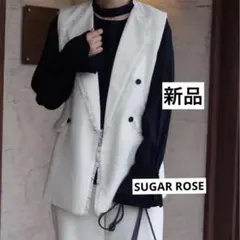 【タグ付き新品】SUGAR ROSE ツイードベストジレ　オフホワイトF卒入学