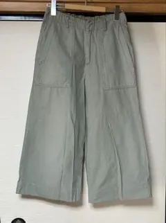 ciaopanic typy綿100%カーキ系ワイドパンツ ゴムウエストM