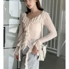 カットレースフリルプルオーバー SWCT261210 snidel スナイデル