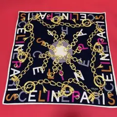 CELINE セリーヌ 大判ハンカチ チェーン柄のサムネイル