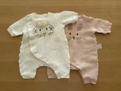 ユニクロ キルトカバーオール ひつじ・うさぎ柄60cm
