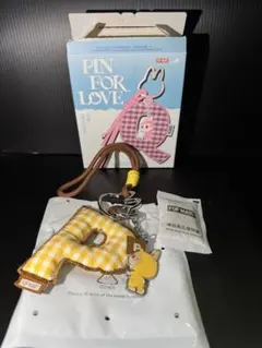 【正規品】PIN FOR LOVE キーリング ペンダント イニシャル P