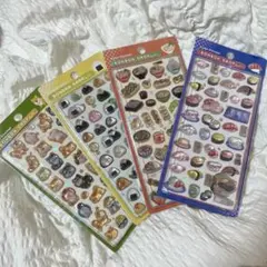 ボンボンドロップシール 4枚セット お寿司 日本食 ラーメン 柴犬 おにぎり