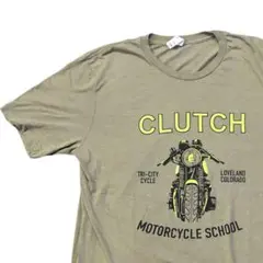 CLUTCH 00S XL Tシャツ 古着 ロゴ　クラシックバイク ヴィンテージ