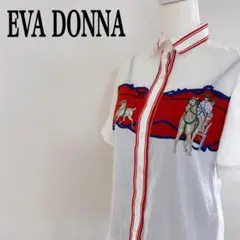 EVA DONNA エヴァ ドンナ 半袖トップス 馬 アニマル柄 シースルー 夏