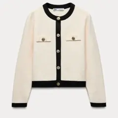 【最終値下げ】ZARAザラ　ゴールドボタンニットカーディガン