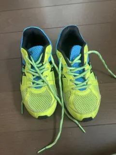 ASICS キッズ スニーカー イエロー/ブルー