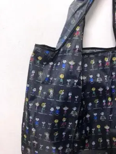 ２個セット 黒 キティちゃん スヌーピー トートバッグ 総柄デザイン ☆