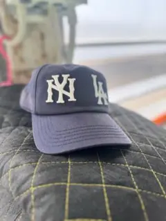 アメリカンニードル　NY LA ロゴ ベースボールキャップ ネイビー