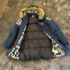 【美品 】adidasオリジナルスダウンジャケット ネイビー 【L〜LLサイズ】