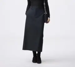 GU ナローロングスカートZ ダークネイビー　ストライプ　Lサイズ