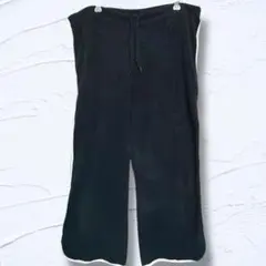 freestyle【L】黒 ストレートパンツ ストレッチ スポーツ カジュアル