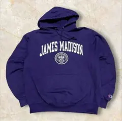 ビ*ト様 Champion カレッジロゴ スウェットパーカー USメンズ パープ