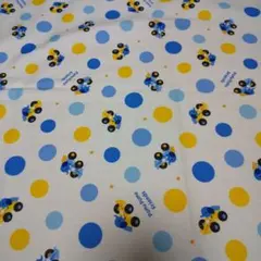 ぞう柄 くるま柄 生地 布 水玉 水色 はぎれ 車柄 小