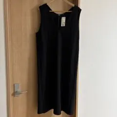 新品UNIQLOブラッシュドジャージージャンパースカート　ブラック　黒　XXL