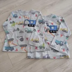 BIT'Z 建設機械プリント Tシャツ 100　2枚セット