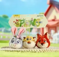 【海外限定】ズートピア　マスコットキーホルダー　ジュディ　ニック　クロウハウザー