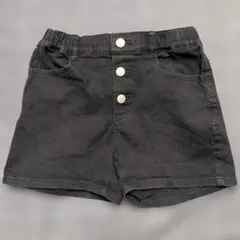 GU　ブラック　デニム　ショーパン　130