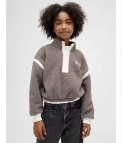 【GAP】新品タグ付き / ボア ハーフジップ スウェットシャツ (キッズ)