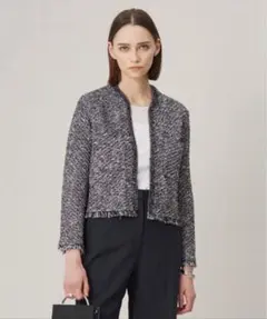 ICB デニムライクツイードニットジャケット