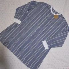 新品タグ付き 長袖シャツ ブラウス ブルー系
