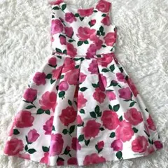 チェスティー　ノースリーブ ひざ丈ワンピース　花柄　フラワー　ピンク　白　可愛い