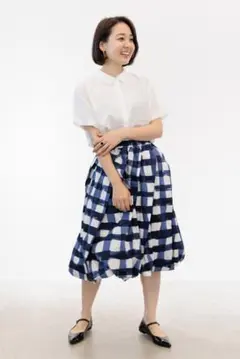 新品未使用タグ付　ユニクロ　マルニ　バルーンシェイプスカート　ブルー　Mサイズ