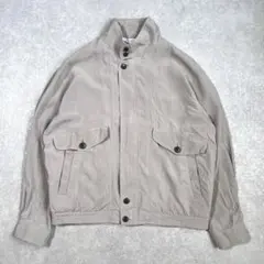 【美品】90s シルク100% ショート丈ブルゾン スイングトップジャケット Lのサムネイル