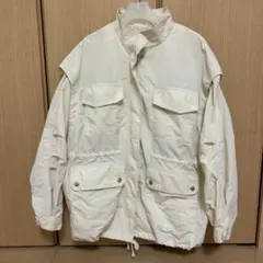 w closet 【2way】 ハイネックミリタリージャケット アイボリー