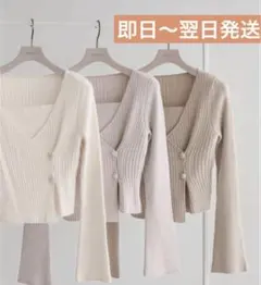 Herlipto Lydie Ribbon-Tie Knit Ensemble - メルカリ