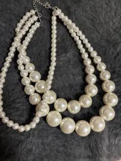 パール 3連ネックレス