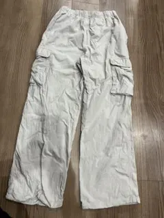 【GU】ホワイト カーゴパンツ レディース