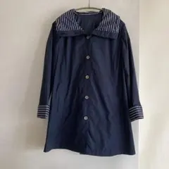 お値下げ！！レリアン　ネイビー ストライプ襟 フードコート