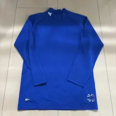 値下げ。adidas 青 長袖 ハイネック アンダーシャツ