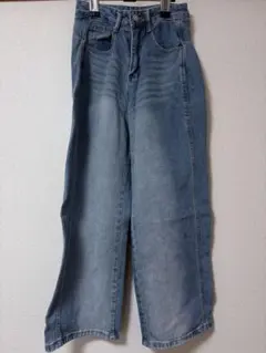 PANBELLLEE ワイドデニムパンツ ライトブルー S