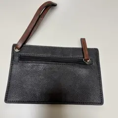 ファスナーポケットを備えた薄型の財布　フラグメントケース　 黒　コインケース