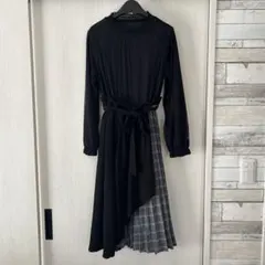 アシンメトリーブラックロングワンピース