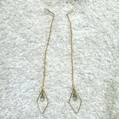 リュバンドティアラ　ピアス　ゴールド　ハンドメイド