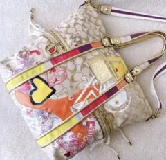 COACH コーチ 2way ポピー ハンドバッグ ショルダー マルチカラー