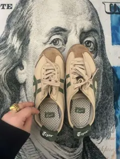 Onitsuka Tiger スニーカー ベージュ/グリーン