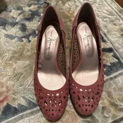 ピンク カットアウトデザイン パンプス