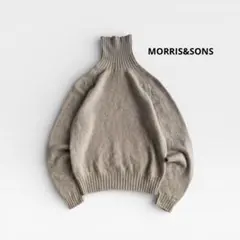 MORRIS&SONタートルネックニット ハイネック グレー 英国製 ウール