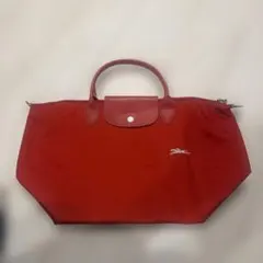 ロンシャン赤 ナイロン ハンドバッグポケット付き