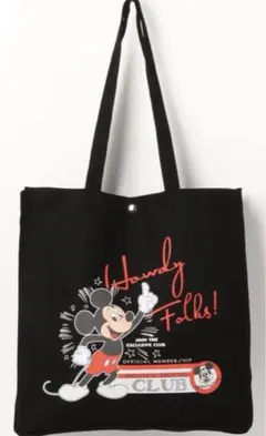 匿名送料込 新品★ミッキー　ディズニー 100周年限定　トートバッグ 黒