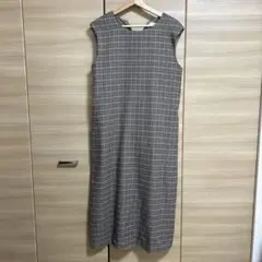 【LIEN】チェック柄 ジャンパースカート