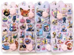 4枚セット⭐️ズートピア　肉球シール　おしりシール　ぷにぷにシール　ぷくぷくシール