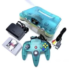 【良品】 NINTENDO64 本体 ブルー コントローラー すぐ遊べるセット