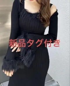 MERCURYDUO ファーボレロセットワンピース　ブラック　S