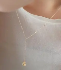 Lilas ティアドロップ ルチルY字ネックレス K10のサムネイル